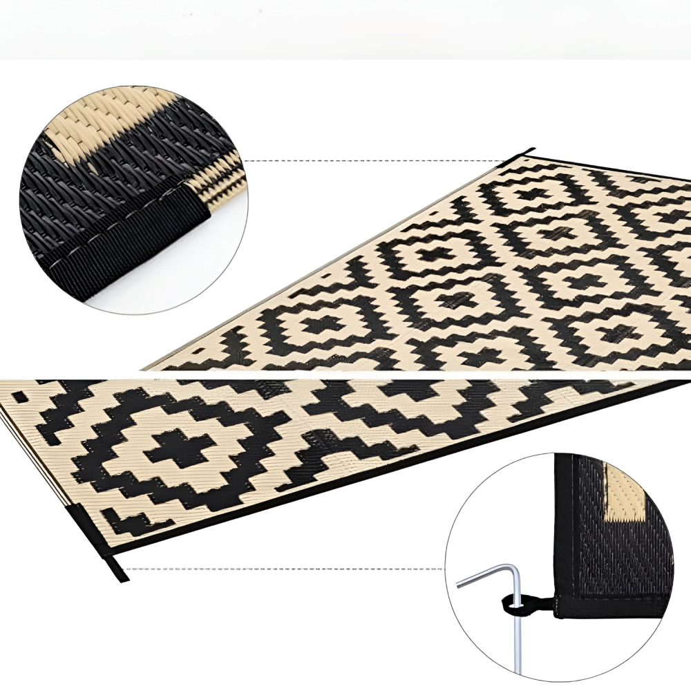 Outdoor Rug Reversible Non-Slip Water-Repellent