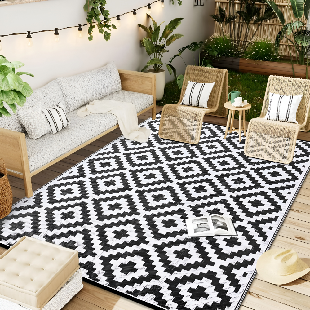Outdoor Rug Reversible Non-Slip Water-Repellent