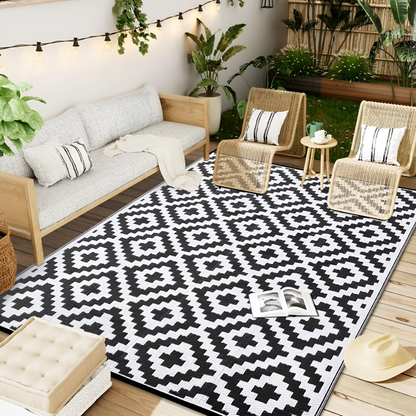 Outdoor Rug Reversible Non-Slip Water-Repellent