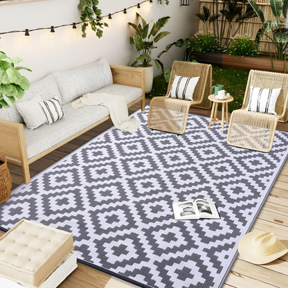 Outdoor Rug Reversible Non-Slip Water-Repellent