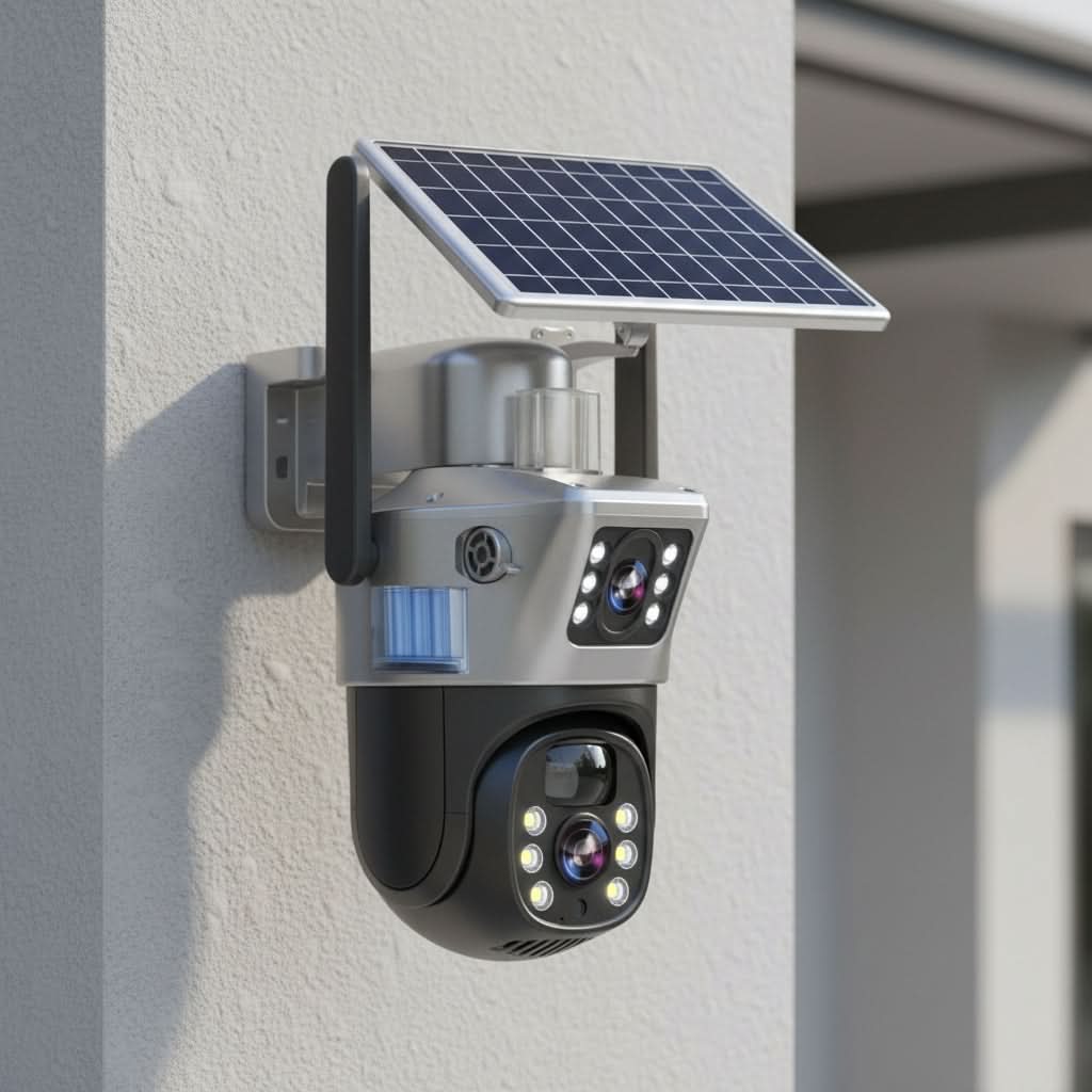 Outdoor Security Camera 4K Solar-Powered 360° View