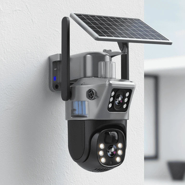 Outdoor Security Camera 4K Solar-Powered 360° View