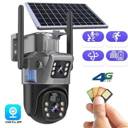Outdoor Security Camera 4K Solar-Powered 360° View