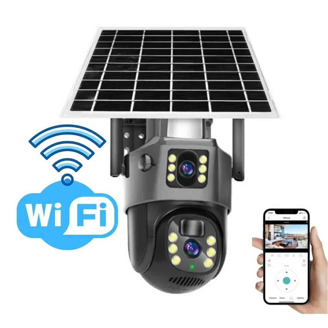 Outdoor Security Camera 4K Solar-Powered 360° View