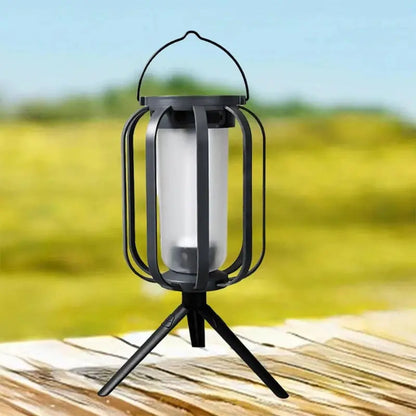 Outdoor Solar Lantern Flickering Flame USB-C & Solar Charging