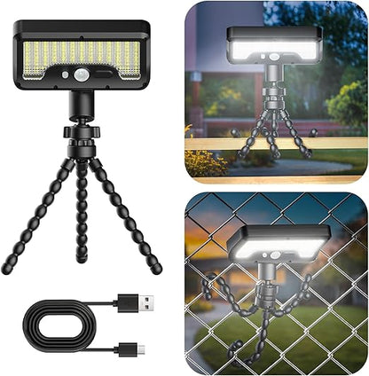 Outdoor Solar Security Light Motion-Activated Flexible Tripod
