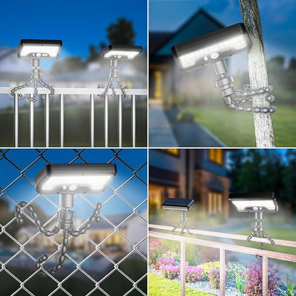 Outdoor Solar Security Light Motion-Activated Flexible Tripod