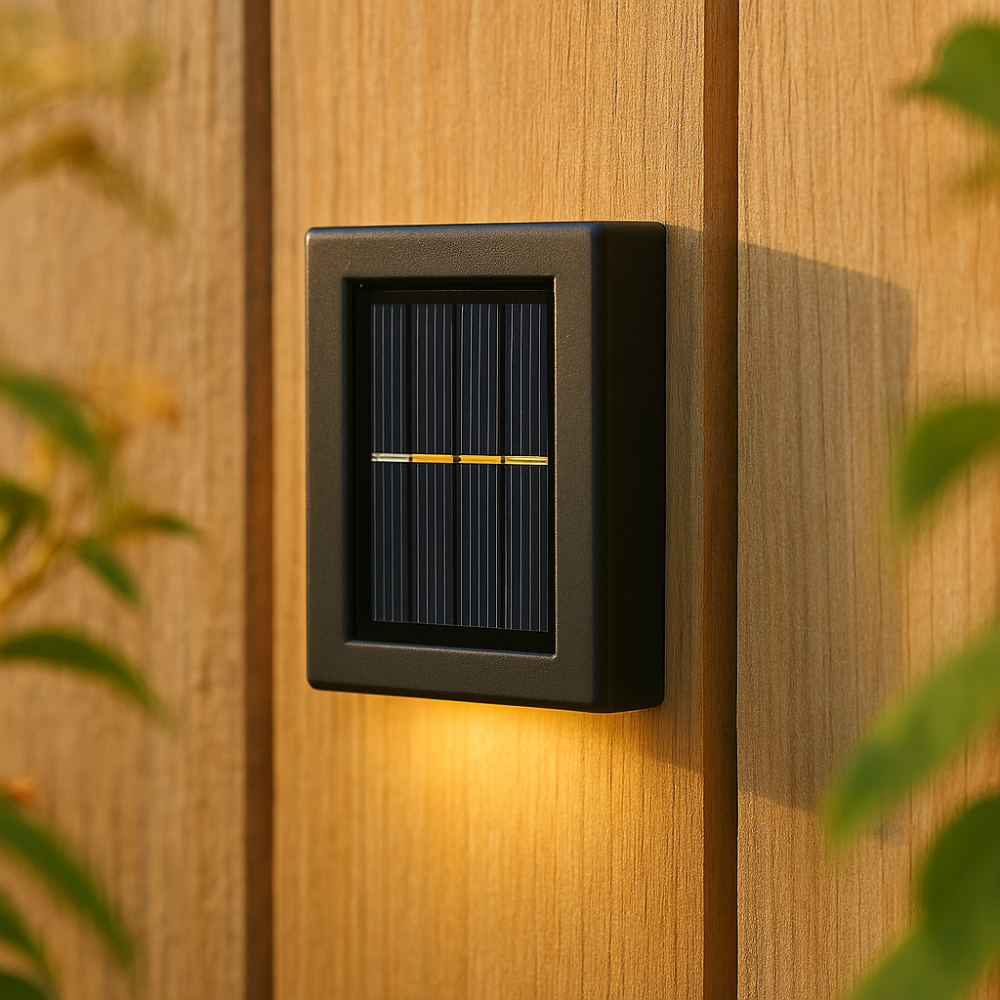 Outdoor Solar Wall Light Warm Up & Down Set of 4