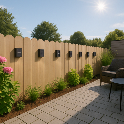 Outdoor Solar Wall Light Warm Up & Down Set of 4
