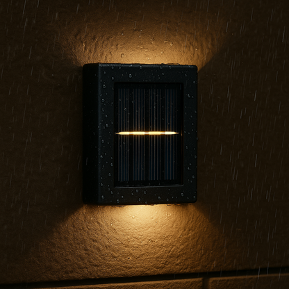 Outdoor Solar Wall Light Warm Up & Down Set of 4