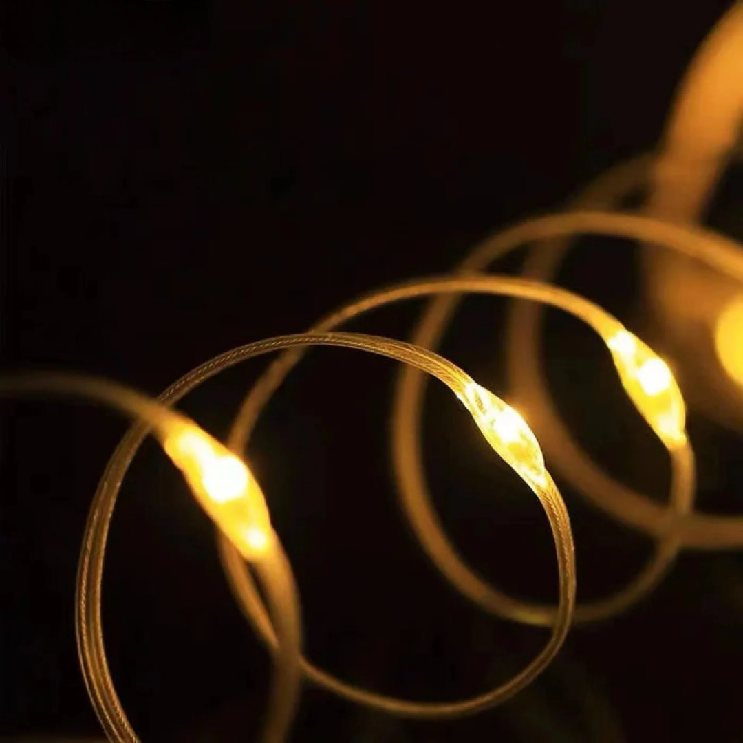 Outdoor String Lights USB-C Rechargeable & IP67 Waterproof