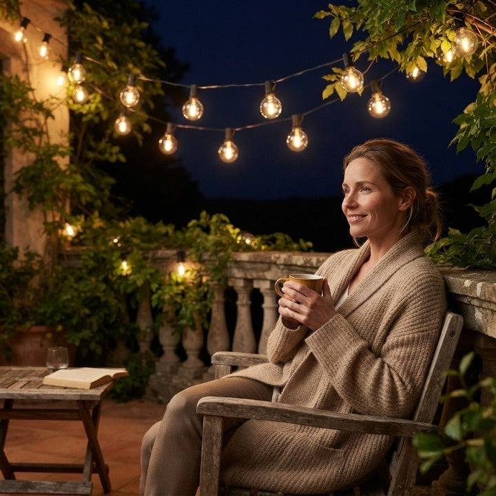 Outdoor String Lights Warm White LED Waterproof
