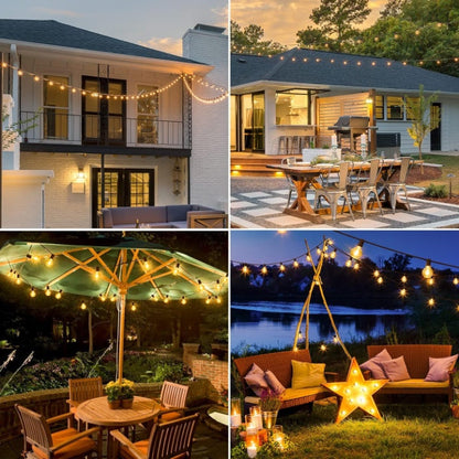 Outdoor String Lights Warm White LED Waterproof