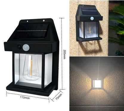 Outdoor Wall Lantern Solar Motion Sensor Set Of 2
