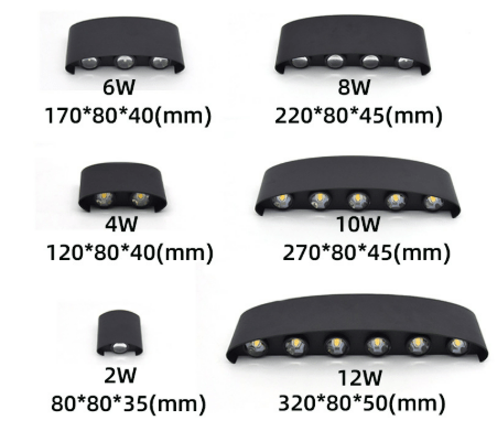 Outdoor Wall Light Adjustable Beam Waterproof Energy-Saving LED