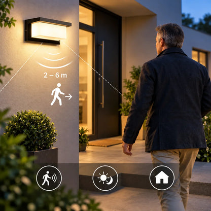 Outdoor Wall Light Motion-Activated 18W LED Weatherproof