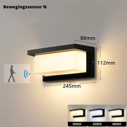 Outdoor Wall Light PIR Motion Sensor 20W LED Weatherproof