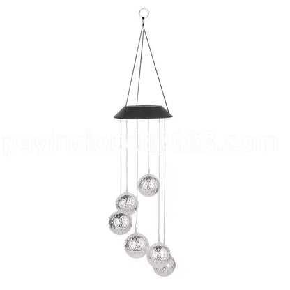 Outdoor Wind Chime Solar-Powered Color-Changing LED