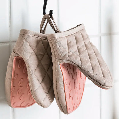 Oven Gloves Silicone Non-Slip Insulated Quilted