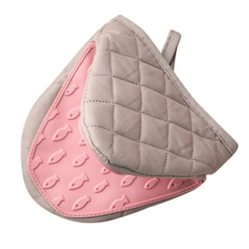 Oven Gloves Silicone Non-Slip Insulated Quilted