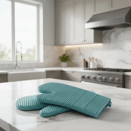 Oven Mitts Silicone Heat-Resistant Non-Slip Grip