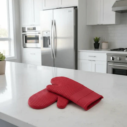 Oven Mitts Silicone Heat-Resistant Non-Slip Grip