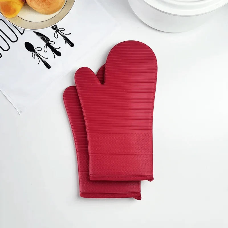 Oven Mitts Silicone Heat-Resistant Non-Slip Grip
