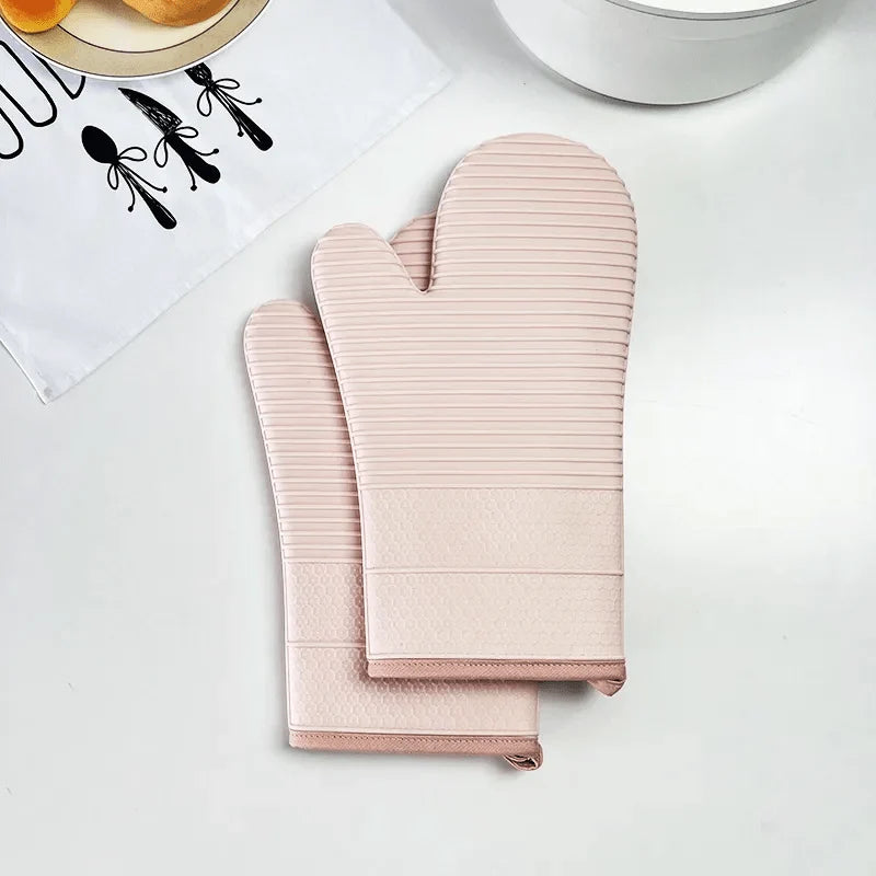 Oven Mitts Silicone Heat-Resistant Non-Slip Grip