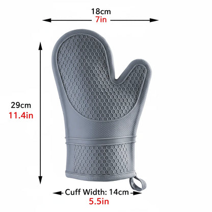 Oven Mitts Silicone Heat-Resistant Non-Slip Grip