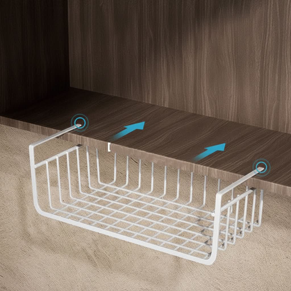 Over-Cabinet Hanging Basket Coated Metal Space-Saving & Easy Installation