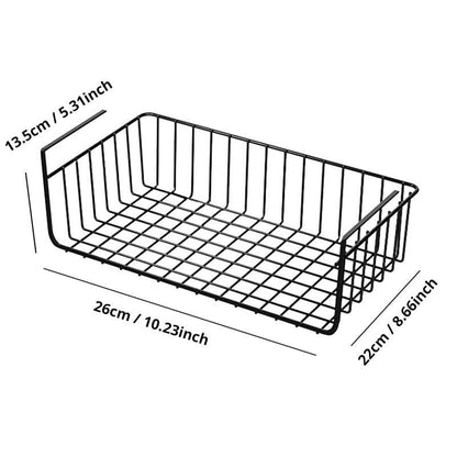 Over-Cabinet Hanging Basket Coated Metal Space-Saving & Easy Installation