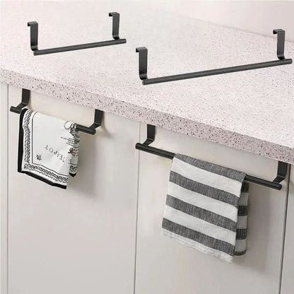 Over-Door Towel Holder Rust-Resistant Stainless Steel Drill-Free