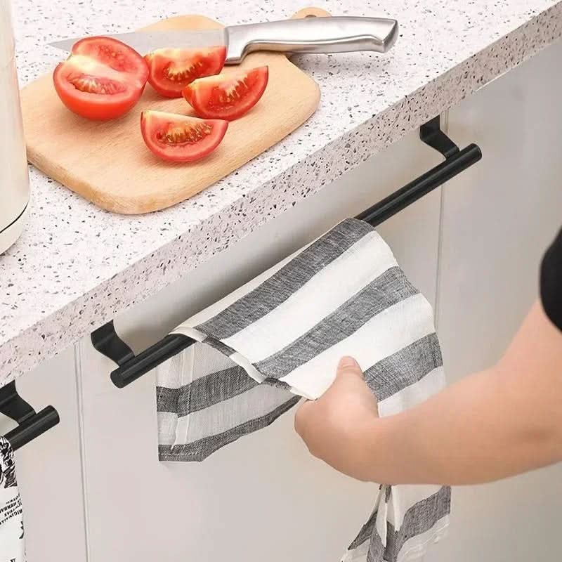 Over-Door Towel Holder Rust-Resistant Stainless Steel Drill-Free