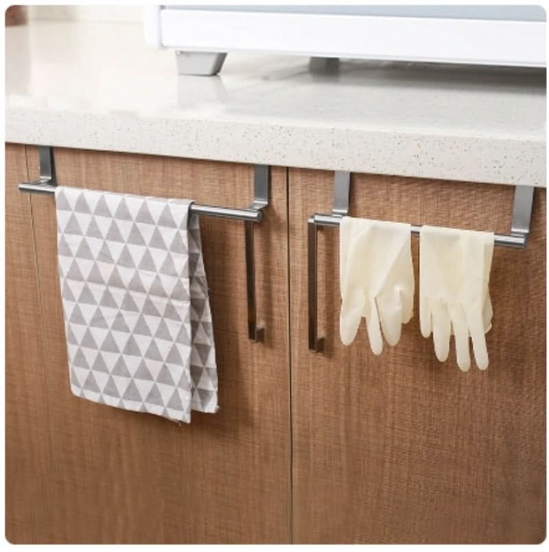 Over-Door Towel Holder Rust-Resistant Stainless Steel Drill-Free