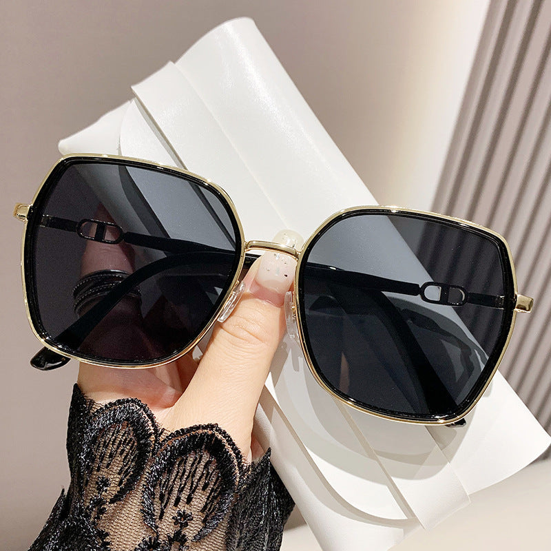 Oversized Sunglasses Polarized UV Protection Metal Frame