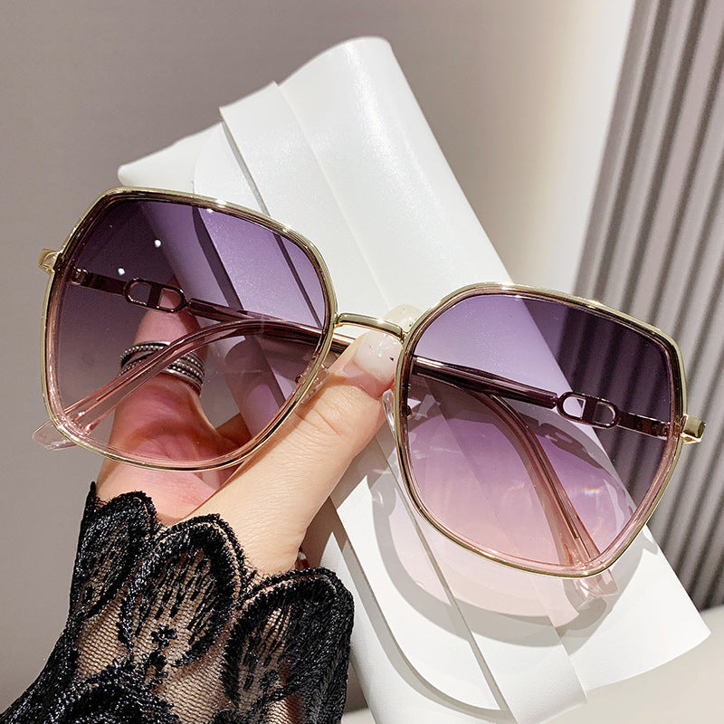 Oversized Sunglasses Polarized UV Protection Metal Frame