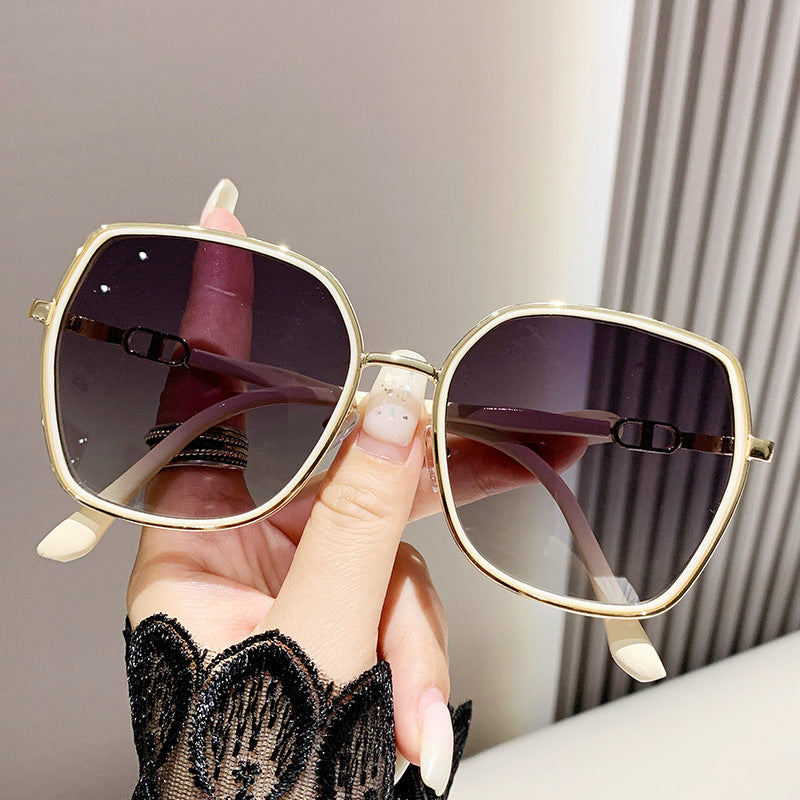 Oversized Sunglasses Polarized UV Protection Metal Frame