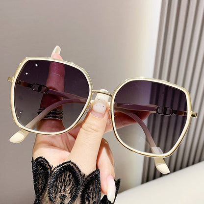 Oversized Sunglasses Polarized UV Protection Metal Frame