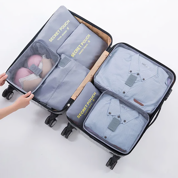 Packing Cube Set 7-Piece Compression Waterproof Nylon