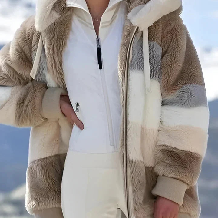 Padded Coat Oversized Hooded Faux Fur Lined Warmth
