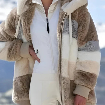 Padded Coat Oversized Hooded Faux Fur Lined Warmth