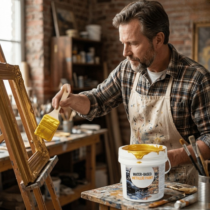 Paint Water-Based Metallic Finish Fast Drying Wood & Metal