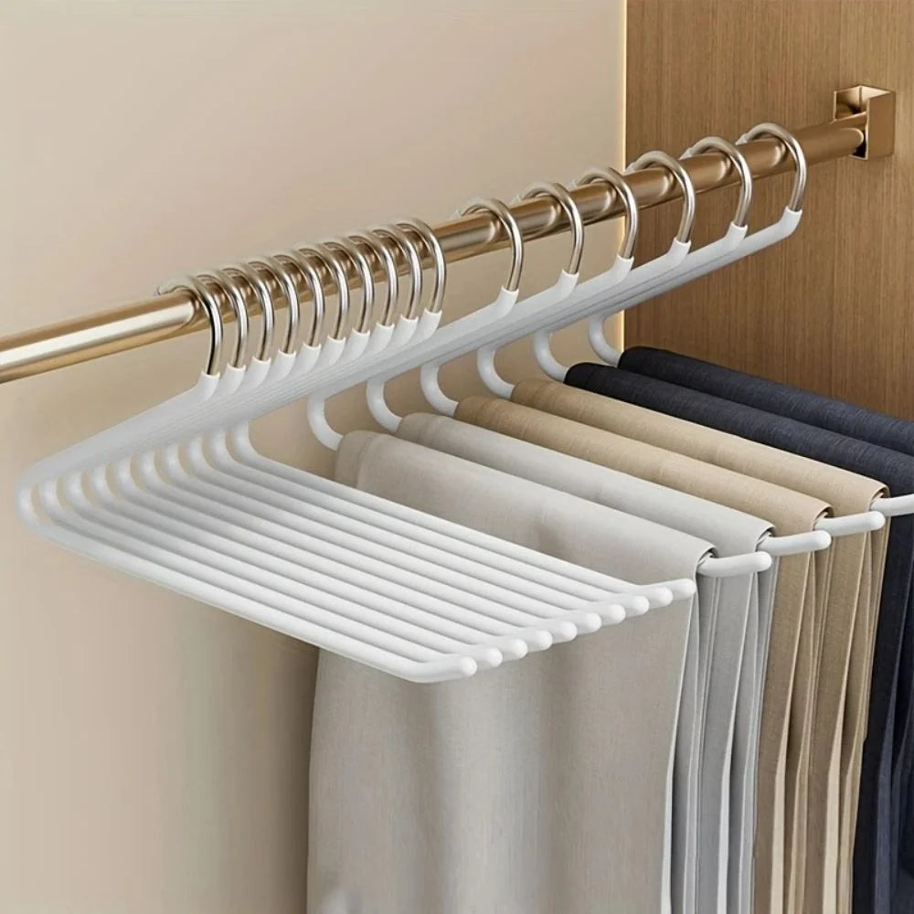 Pants Hangers Stainless Steel Space-Saving Set of 10