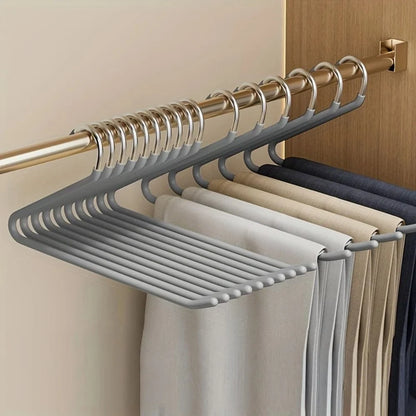 Pants Hangers Stainless Steel Space-Saving Set of 10