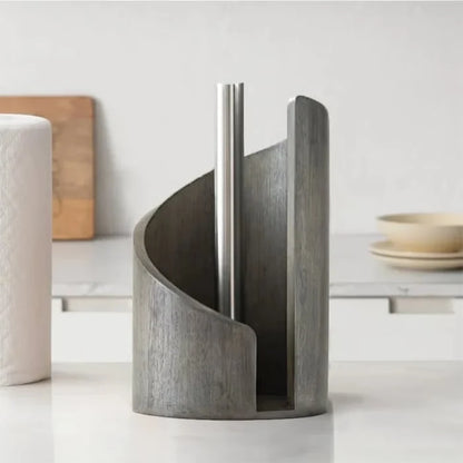 Paper Towel Holder FSC Wood Non-Slip Base