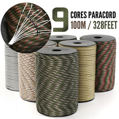 Paracord Rope 4 mm 650 lb 9-Strand