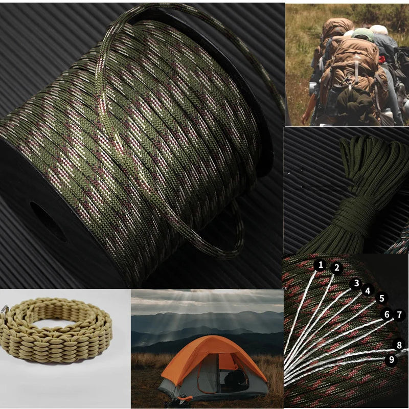 Paracord Rope 650 Lb Tensile 9-Strand