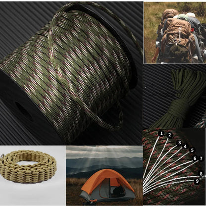 Paracord Rope 650 Lb Tensile 9-Strand