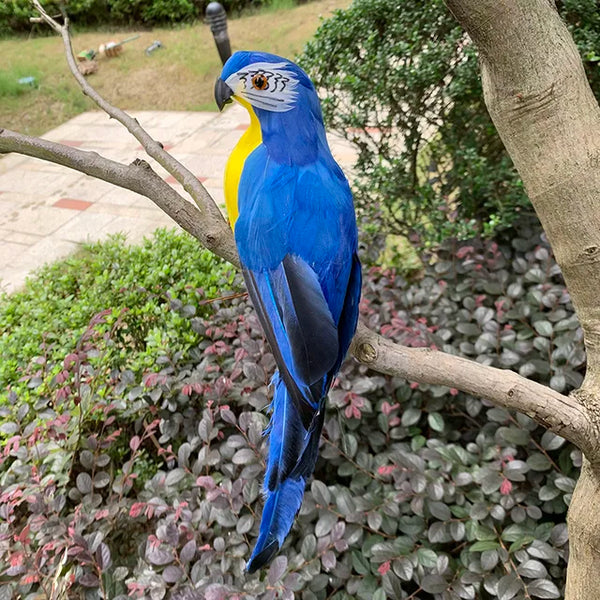 Parrot Garden Ornament Lifelike Feathered Weather-Resistant 25 cm