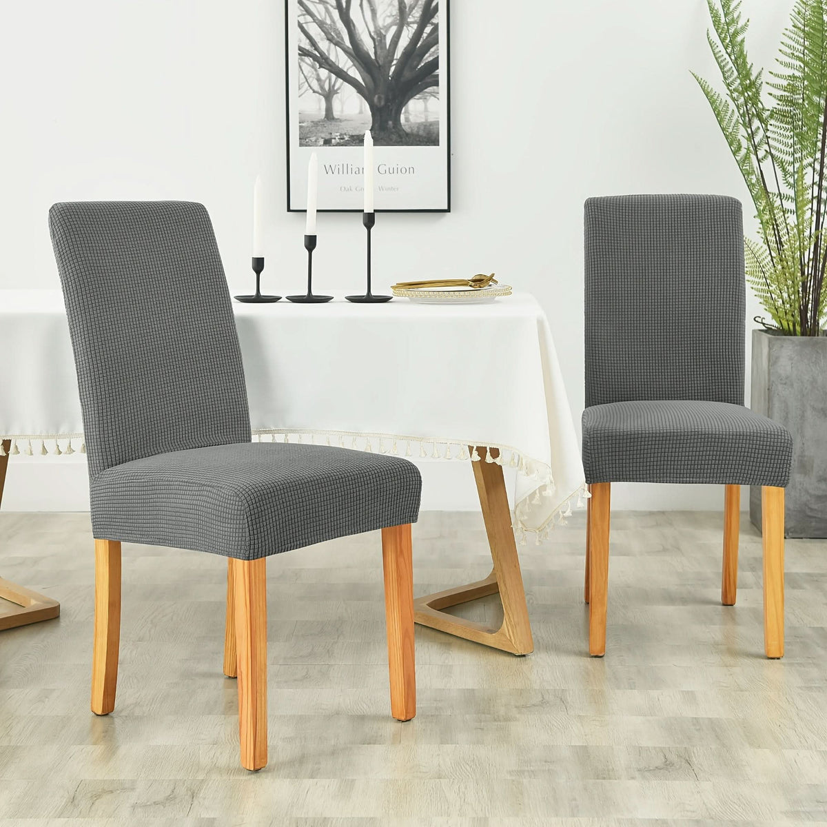 Parsons Chair Covers Stretch Velvet & Machine Washable